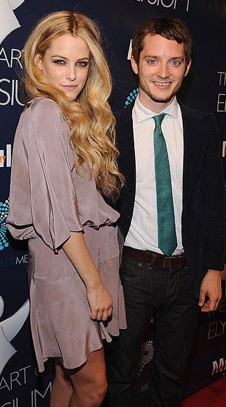 Model Riley Keough and actor Elijah Wood attend "Rebel Rebel" a