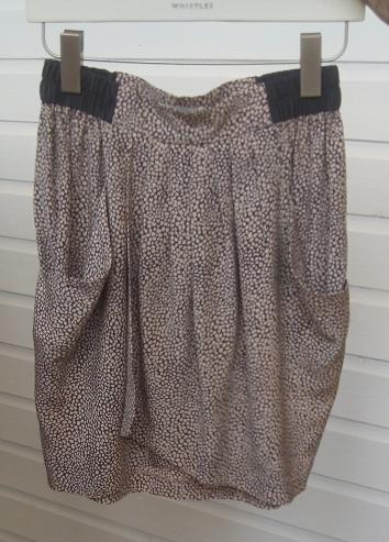 Speckled high waist elastic skirt