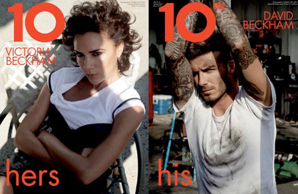 Victoria Beckham and David Beckham for 10 magazine