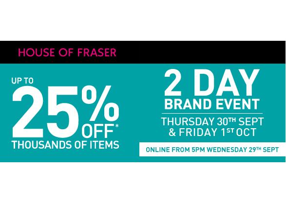 Save With Special Offers House of Fraser is the UK’s leading department store with years of history on the high street. If you take style seriously, the deluxe range of designer and heritage brands at House of Fraser for men, women and kids of course, will do wonders for your summer wardrobe.
