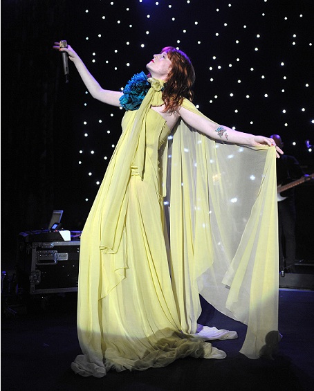 Florence Welch rocks the crowd in her first Gucci tour gown