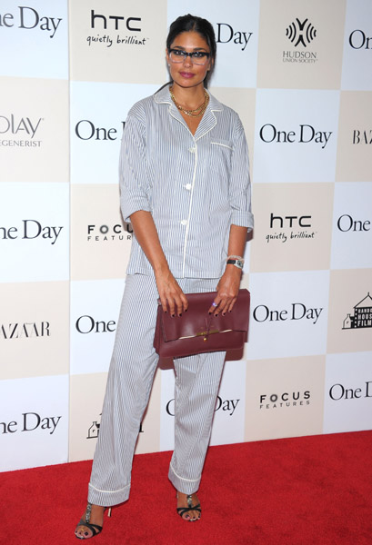 Rachel Roy opts for pyjamas on the red carpet