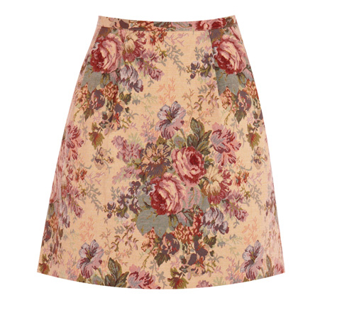 oasis-floral-jacquart-skirt