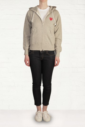 5. Comme des Garçons Play Grey Heart Hooded Sweater