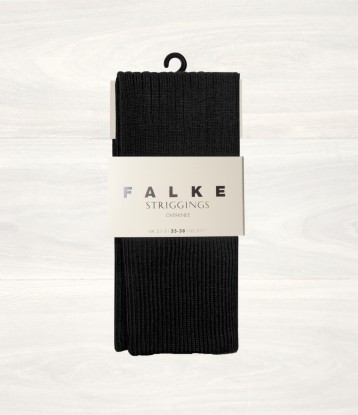 6. Falke Black Striggings Overknee Socks