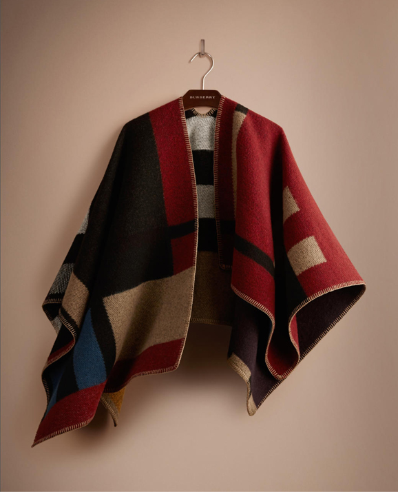 Lunchtime Buy Burberry Prorsum Colour Block Check Blanket Poncho My Fashion Life