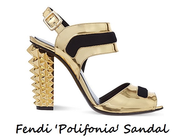 fendi gold sandals