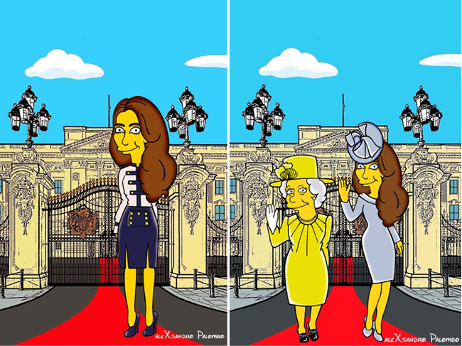 kate-middleton-the-queen-simpsons