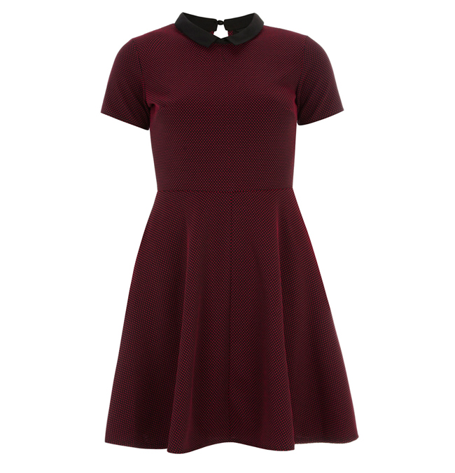 dorothy perkins burgundy dress