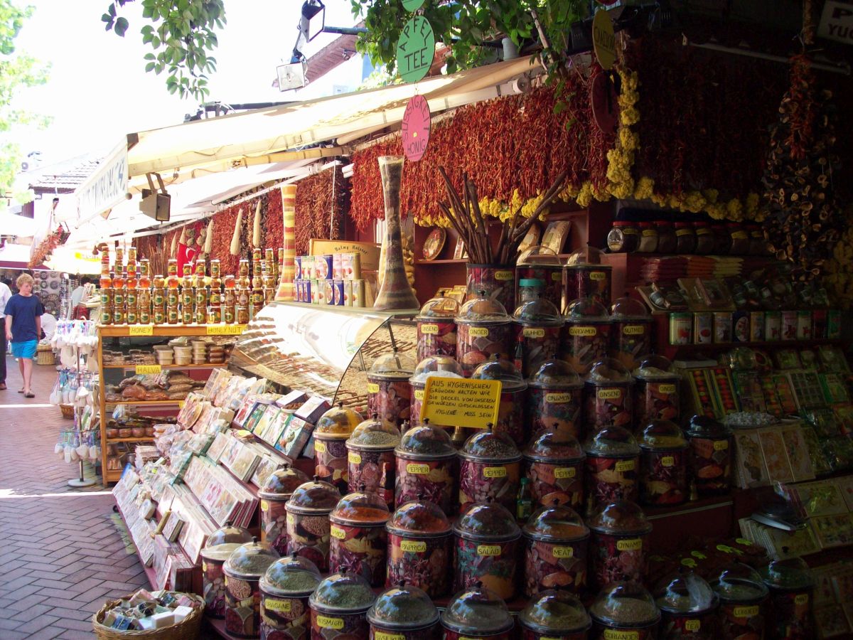 Fethiye market spice shops