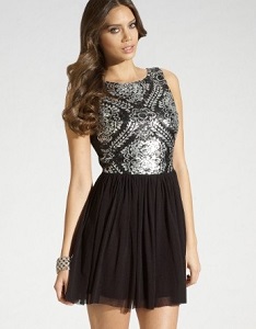 Lipsy Sequin Skater Dress