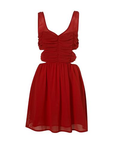 Party dresses under £100: Topshop cut-out ruched dress - my fashion life