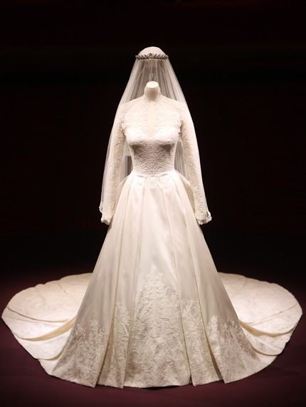 Kate Middleton Alexander McQueen wedding dress exhibition Buckingham Palace