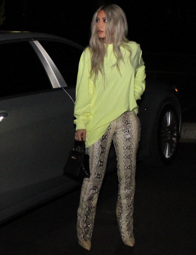 Kim Kardashian Pairs Snakeskin With Neon: Yay or Nay?